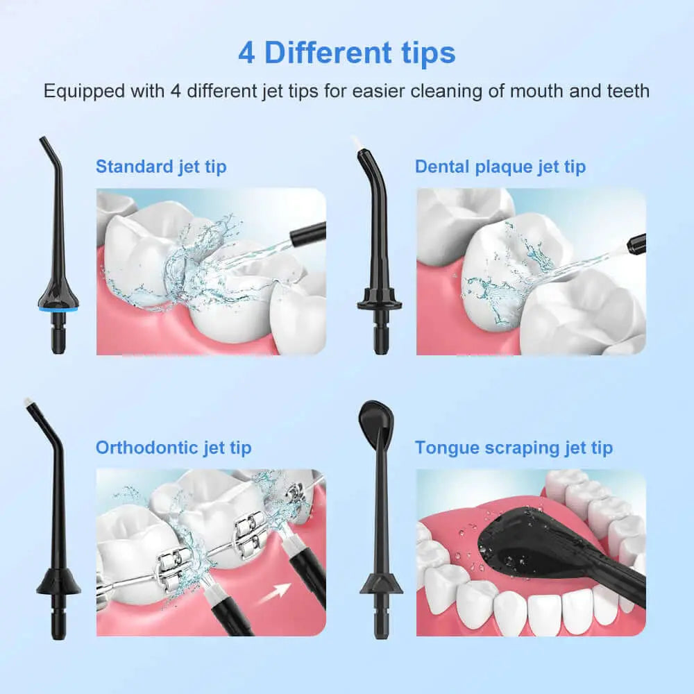 Dental Water Flosser - Teeth Whitening, Waterproof, Portable, 300ML