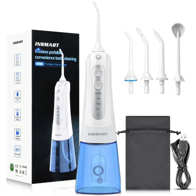 Dental Water Flosser - Teeth Whitening, Waterproof, Portable, 300ML