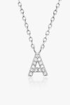 A To F Zircon 925 Sterling Silver Necklace