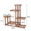 echo-friendly 6 Tier Indoor Wood Plant Stand