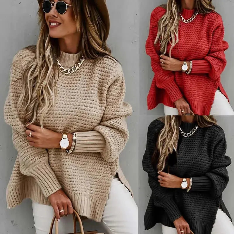 Women Mock Neck Pullover Sweaters