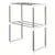 1 set Adjustable Stainless Steel Microwave Oven Shelf - Detachable Rack for Kitchen