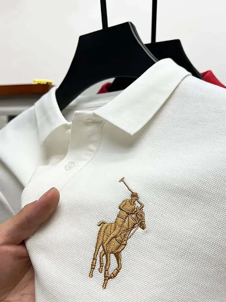 High-end Trend Embroidery Polo Shirts 2023 Summer Luxury