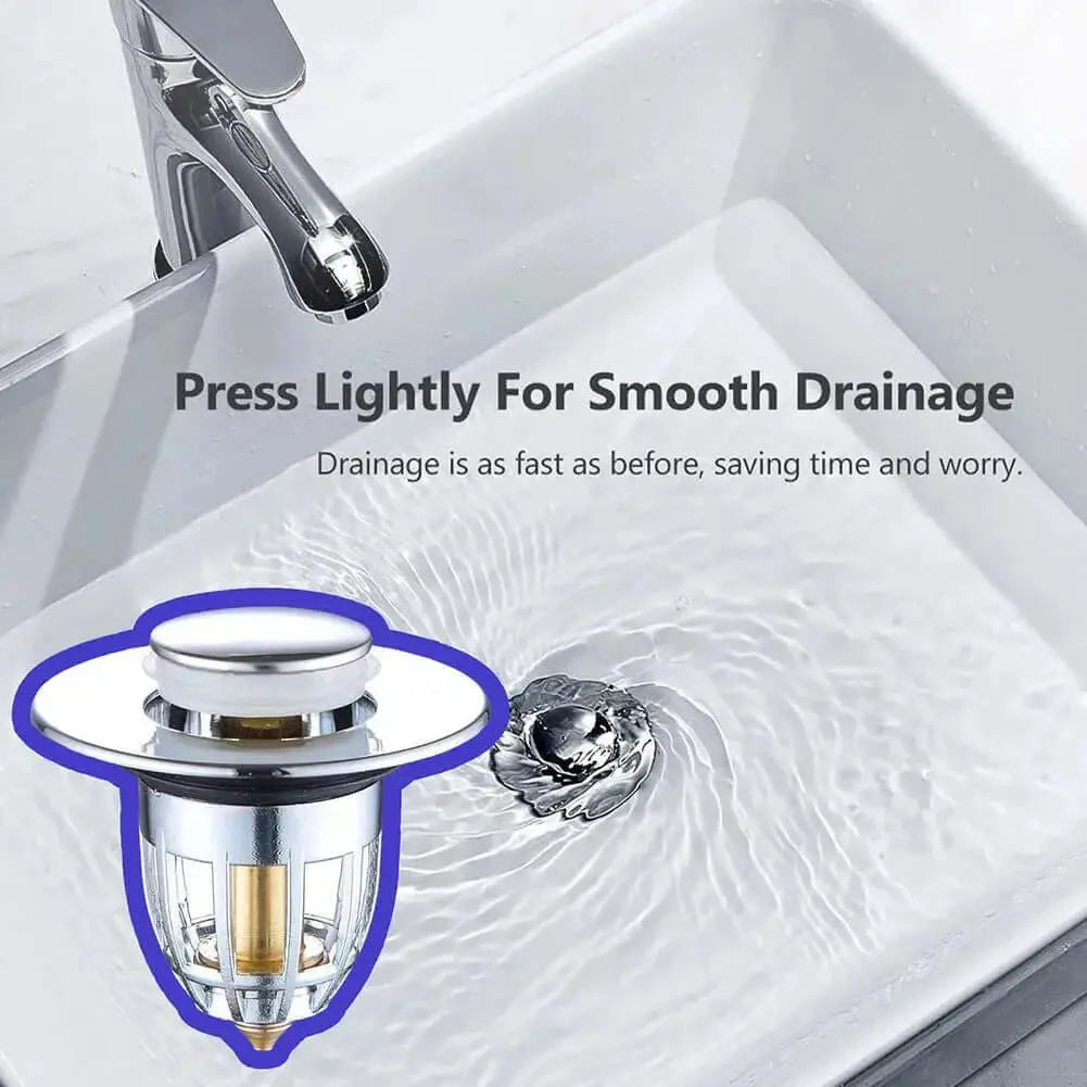 Press Bounce Basin Pop-up Drain Filter