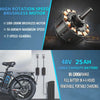 DEEPOWER G20Pro 2000W Best Electric Folding Black Bike, 36MPH, 20" Wheel With Phone Holder