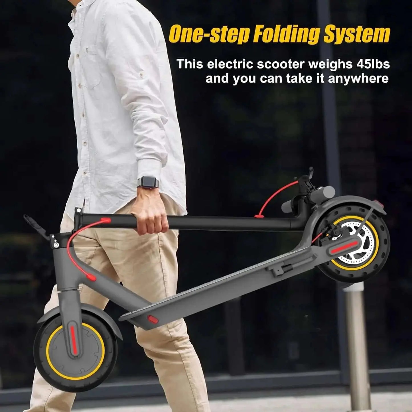 Fastest & Best Electric Scooter For Kids / Adults - Black Color, 12KG Weight, 30KM/H