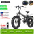 DEEPOWER G20Pro 2000W Best Electric Folding Black Bike, 36MPH, 20" Wheel With Phone Holder