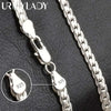 URMYLADY 20-60cm 925 sterling Silver luxury brand design noble Necklace Chain For Woman Men Fashion Wedding Engagement Jewelry