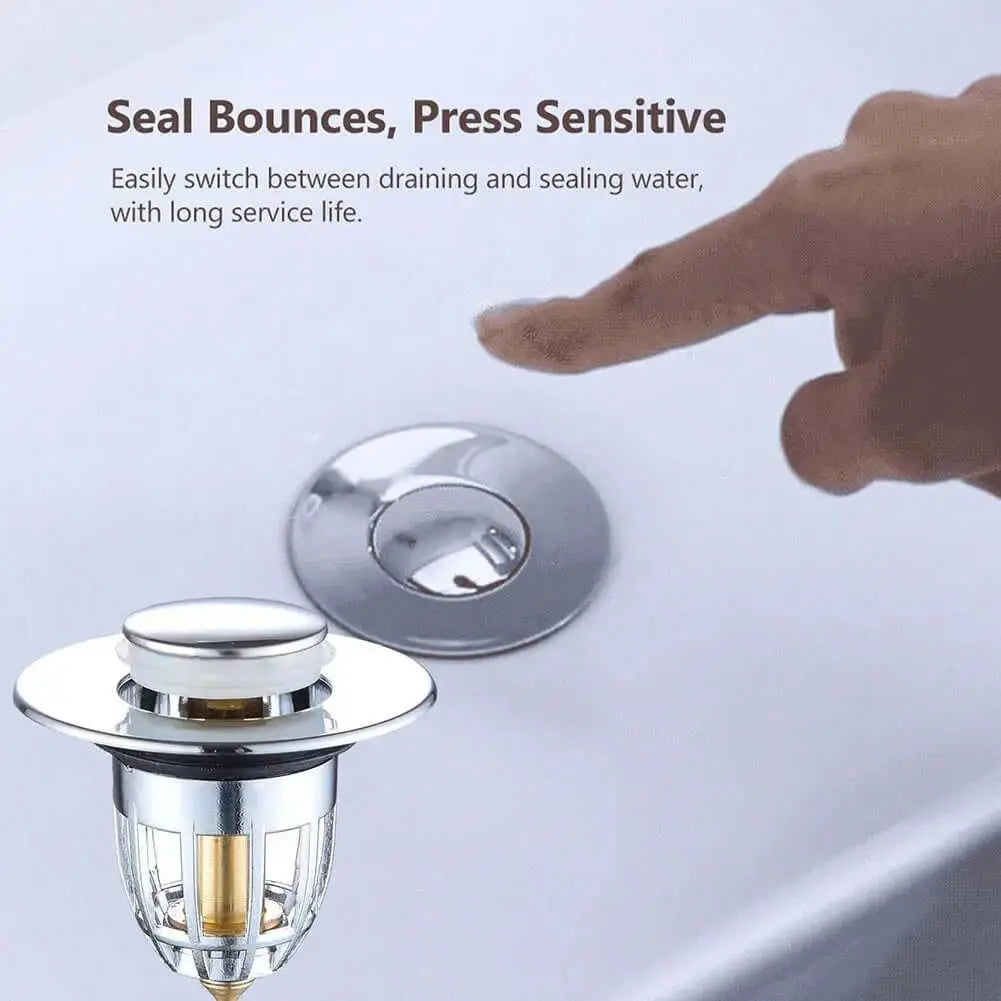 Press Bounce Basin Pop-up Drain Filter