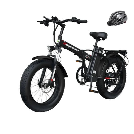 DEEPOWER G20Pro 2000W Best Electric Folding Black Bike, 36MPH, 20" Wheel With Phone Holder