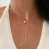 Silver and gold layered necklace