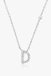 A To F Zircon 925 Sterling Silver Necklace