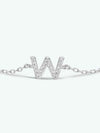 V To Z Zircon 925 Sterling Silver Bracelet