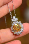 5 Carat Yellow Moissanite Pendant Necklace